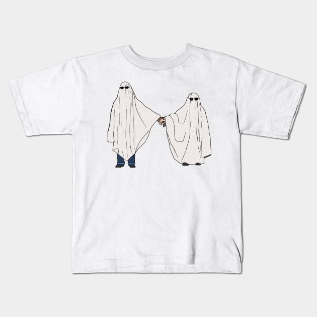 Sheet Ghosts Kids T-Shirt by cre8tive-liv